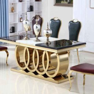 میز نهار خوری استیل مدل آرامیس